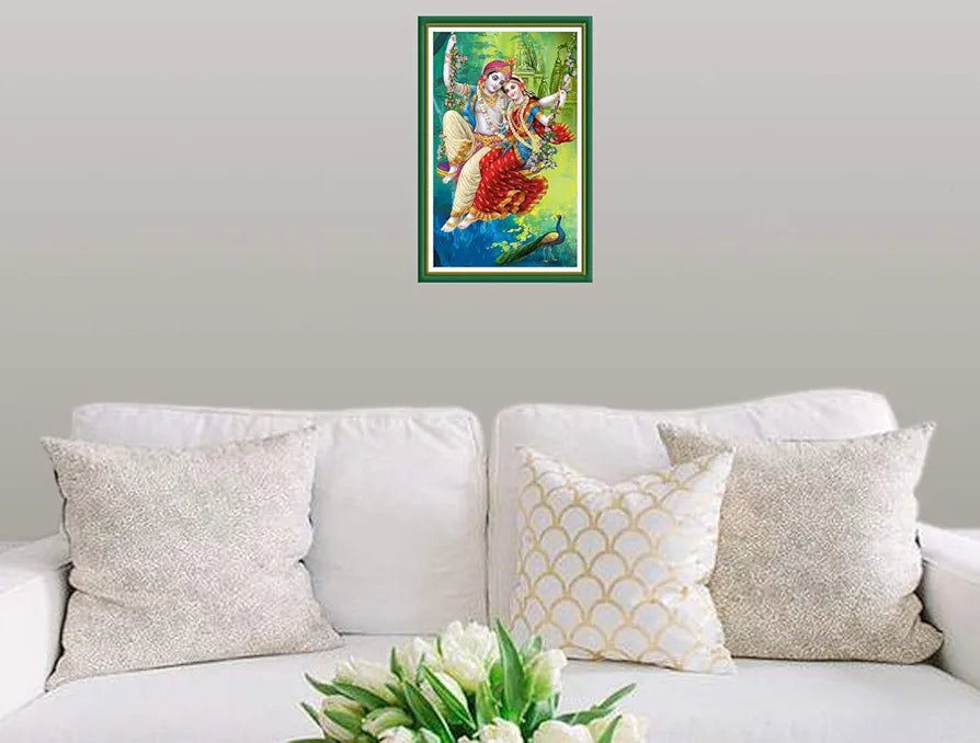 Rangoli MDF Wall Stick Decorative Panel 12x18 Wall Art P-1 Design-8