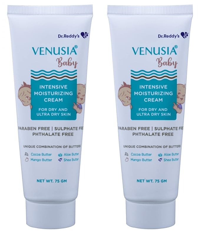 Dr Reddy's Venusia Baby Intensive Moisturizing Cream - 75 gms (Pack 0f 2)