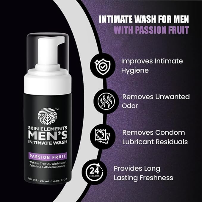 Skin Elements Men's Intimate Wash with Passion Fruit - 120 ml