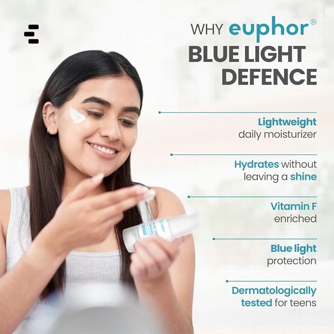 Euphor Teens Daily Light-weight Moisturizer- Blue Light Defence - 50 gms
