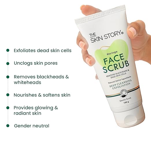 The Skin Story Moringa Face Gentle Scrub Exfoliating Beads - 100 gms