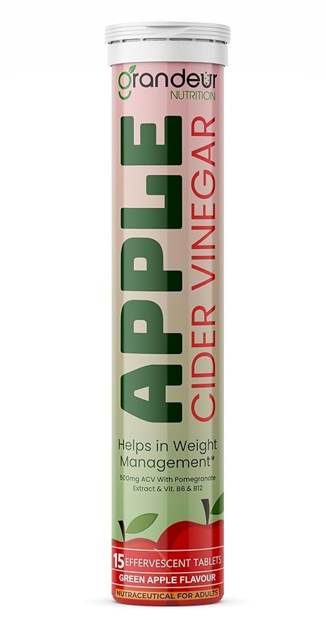 Grandeur The Plant Based Apple Cider Vinegar Tablets Green Apple