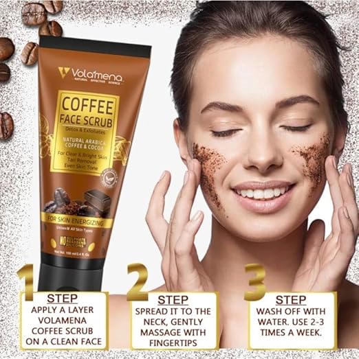Volamena Coffee Face Scrub with Cocoa and Arabica - 100 ml
