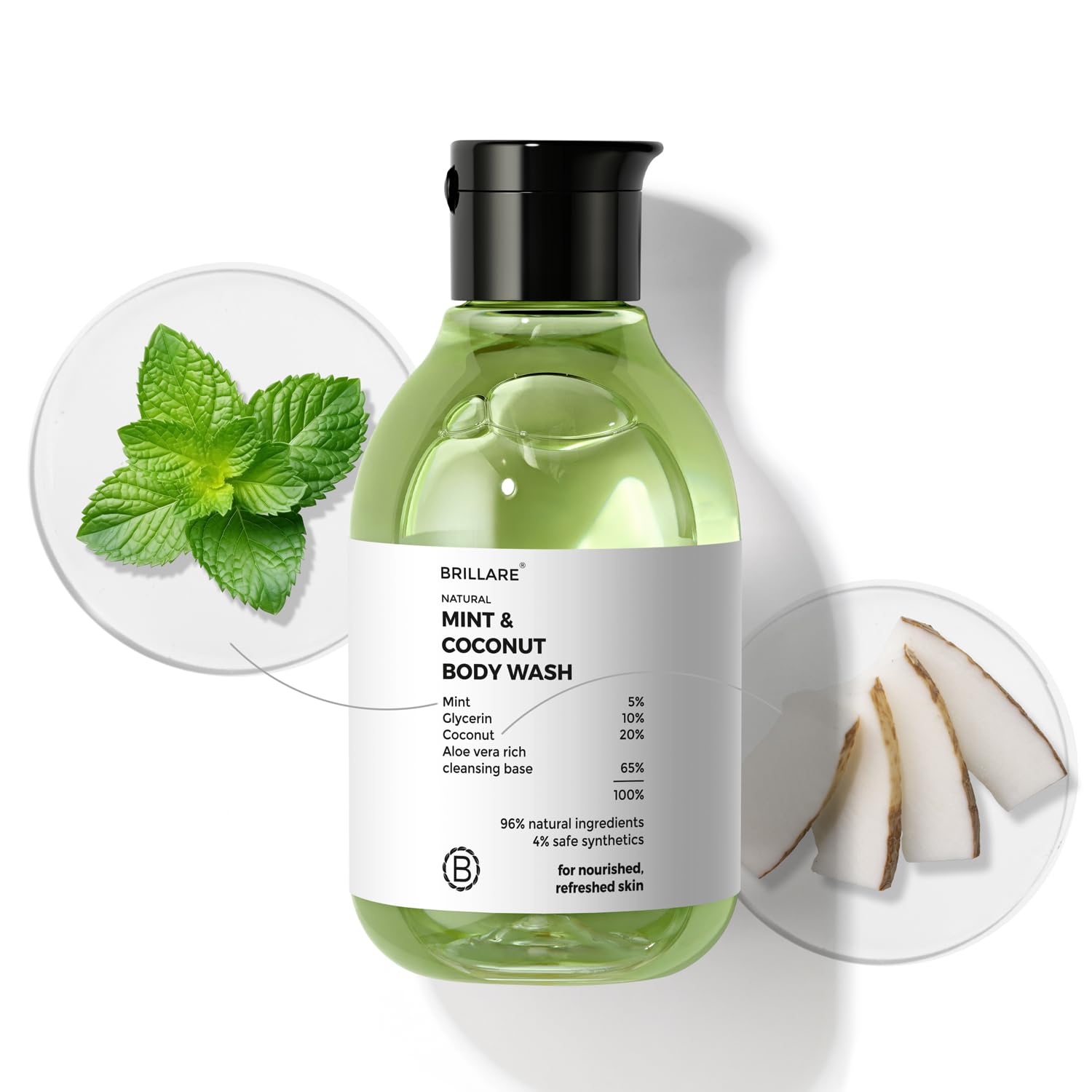 BRILLARE Mint & Coconut Body Wash
