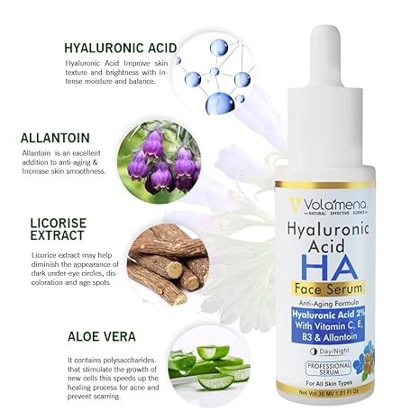 Volamena Hyaluronic Acid Face Serum Anti Aging and Skin Tightening - 30 ml