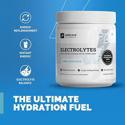 Wellcore Electrolytes Unflavoured - 200 gms