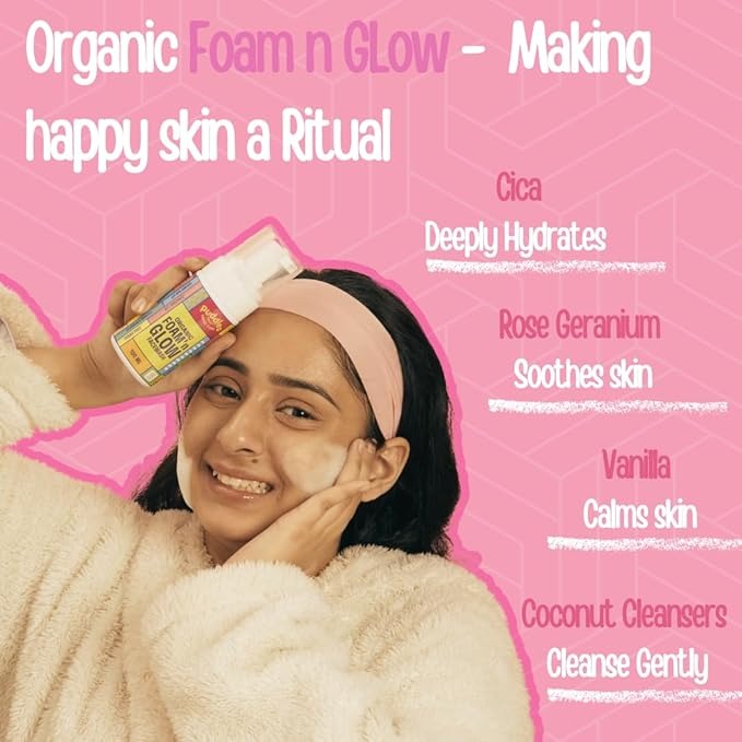 Puddles Teens Care Organic Foam n Glow Facewash - 100 ml
