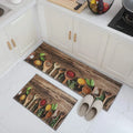 Ishro Home Kitchen Mats For Floor Anti Slip Waterproof Set Of 2 Pcs Colour The Wooden Spoons