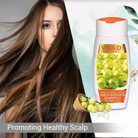 Vaadi Herbals Amla Shikakai Shampoo - 110 ml (Pack of 3)