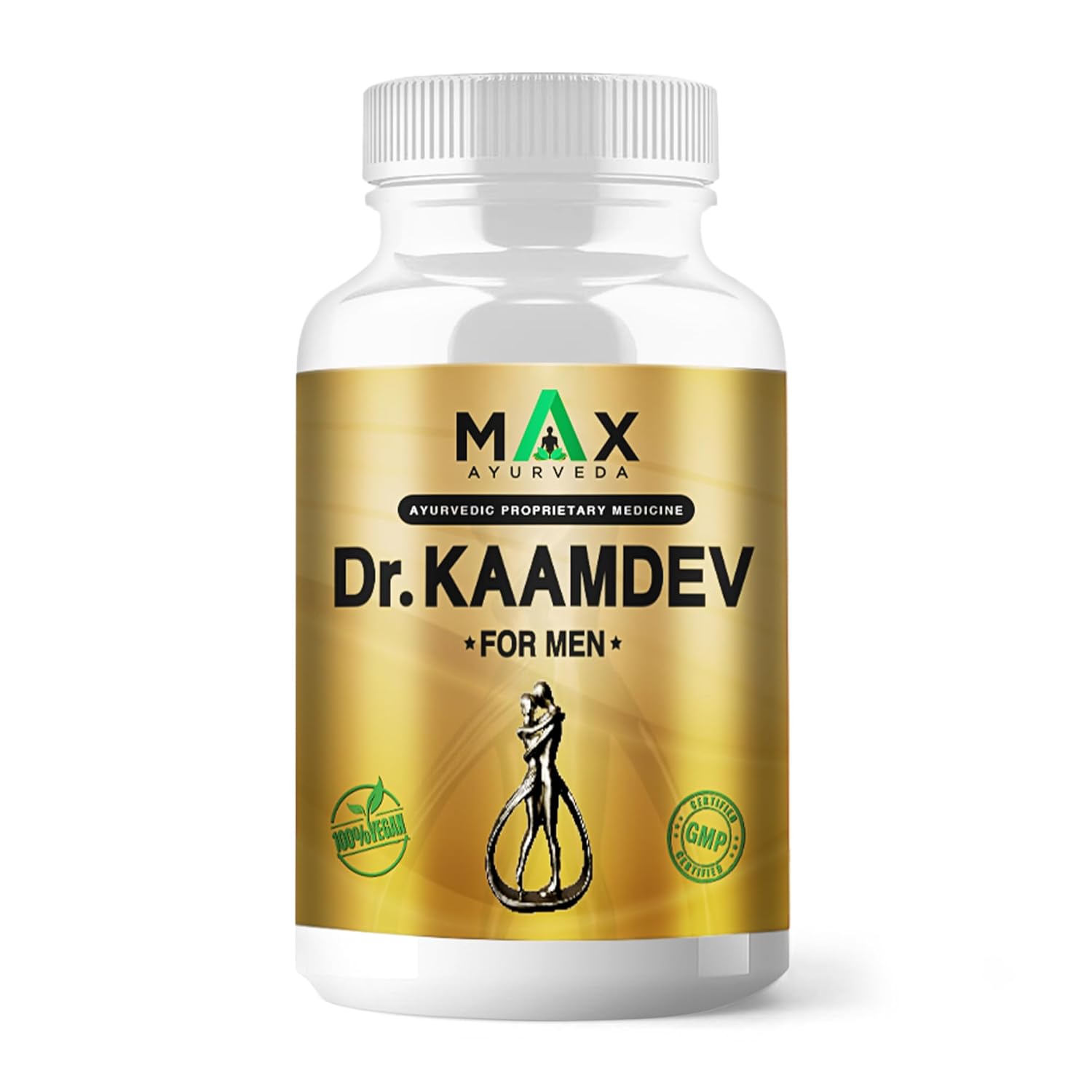 Max Ayurveda Dr. Kaamdev Capsules for Men (30 Capsules) - 100% Vegan and GMP Certified | Stamina, Power and Energy Booster