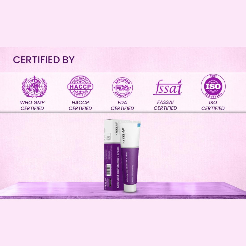 Zeelab Kojic Acid 2% and Vitamin C Cream â€“ Advanced Formula for Pigmentation, Dark Spots, Age Spots, Acne Marks & Uneven Skin Tone â€“ 20g Tube