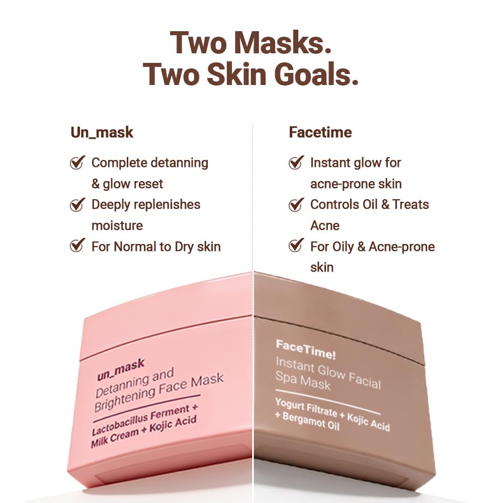 Be Neude Instant Detanning + Hydrating + Brightening Face Mask - Dry Skin Friendly 50ml - un_mask