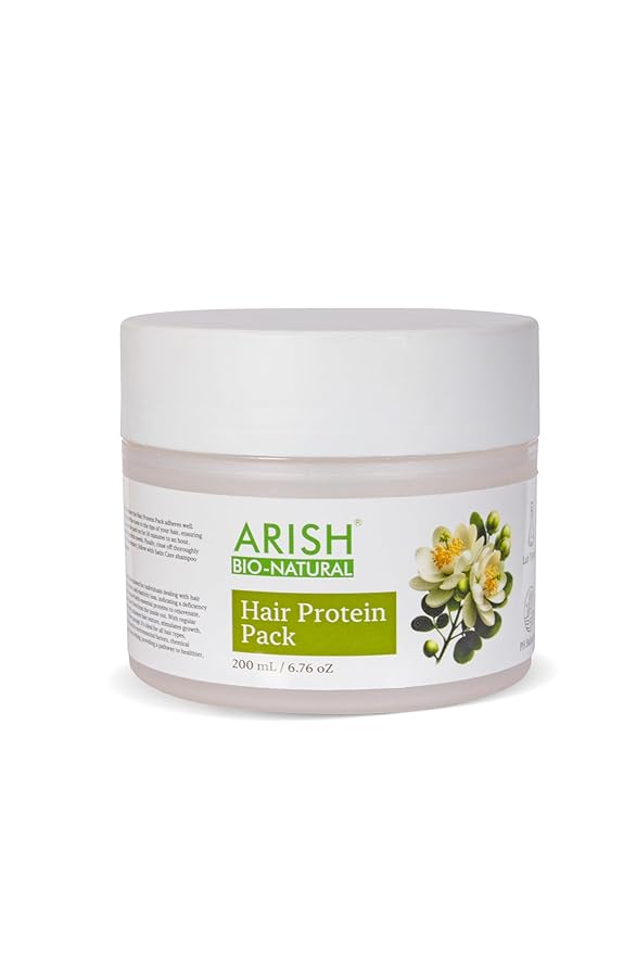 Arish Bio-natural Hair Protein Pack for Healthy Hair – Vegetarian Formula for Women - 200 Ml