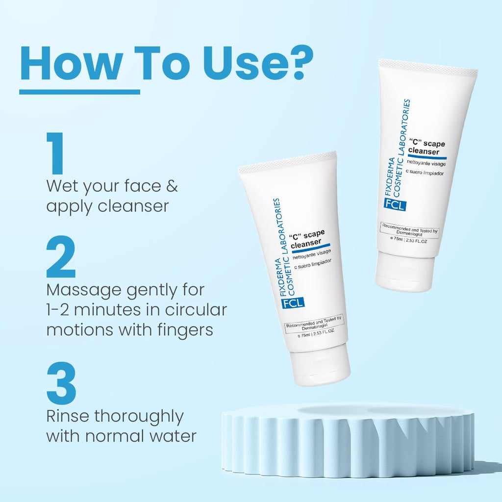 FCL Brightening Face Wash, C Scape Face Cleanser | Vitamin C Face Wash For Women | Exfoliates Dead Cells, Unclogs Skin Pores, Reduces Fine Lines And Wrinkles - 75Ml