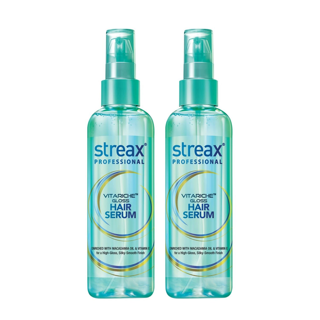 Streax Professional Vitariche Gloss Hair Serum For Women & Men - 115 ml (Pack of 2)