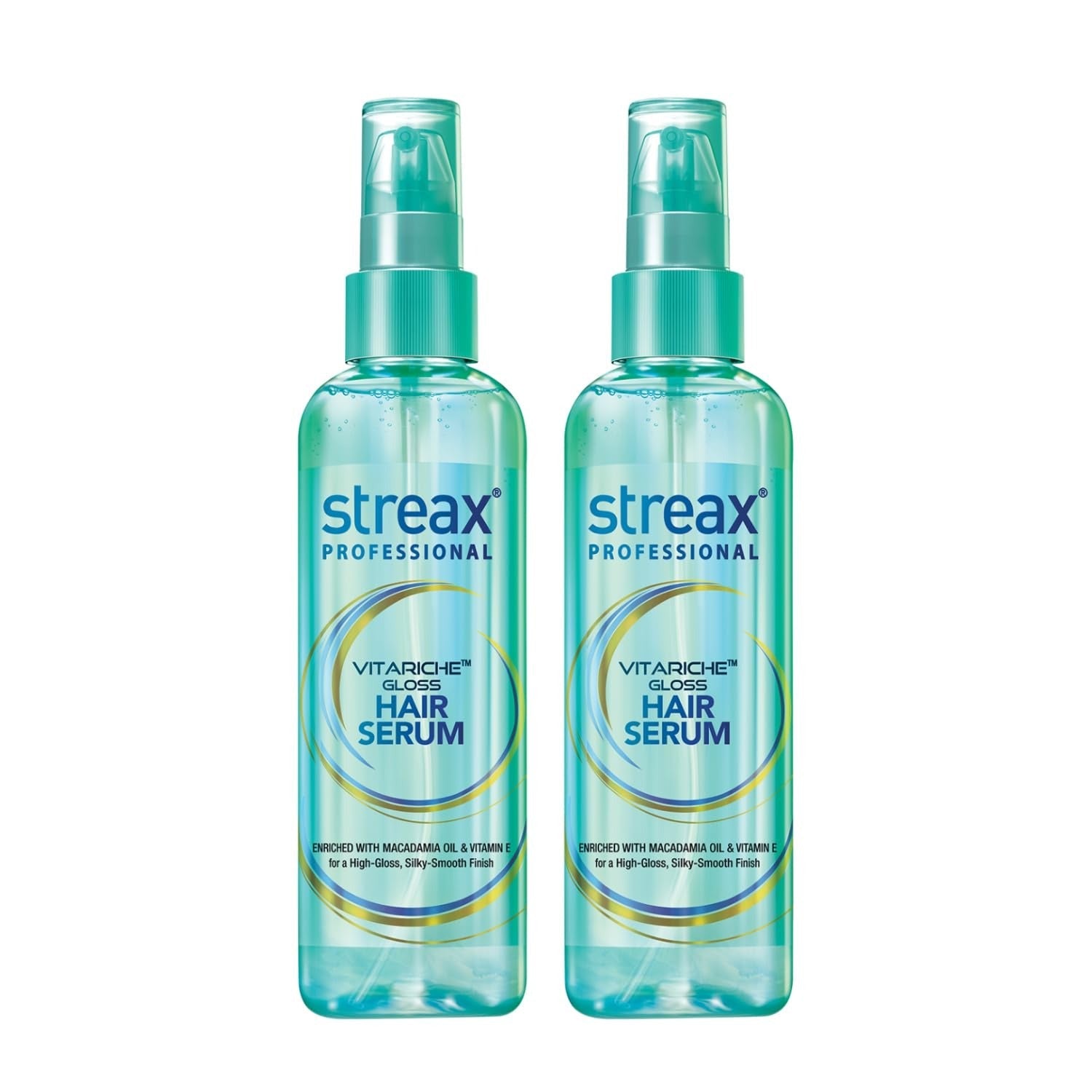 Streax Professional Vitariche Gloss Hair Serum For Women & Men - 115 ml (Pack of 2)