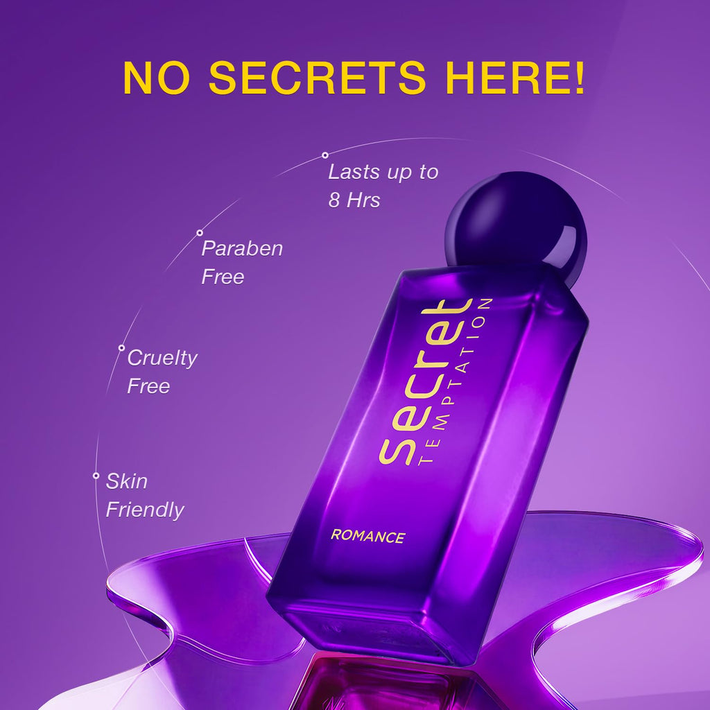 Secret Temptation Romance Eau De Parfum for Women, Long Lasting Chypre Green Everyday Wear Fragrance 100 ml