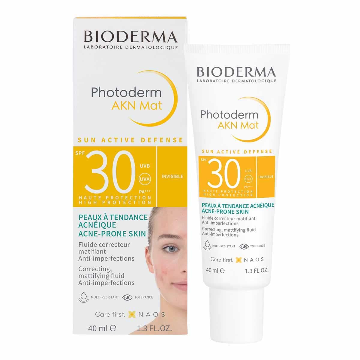 Bioderma Photoderm AKN Mat SPF 30 Mattifying Anti-Blemish Sunscreen - 40 ml