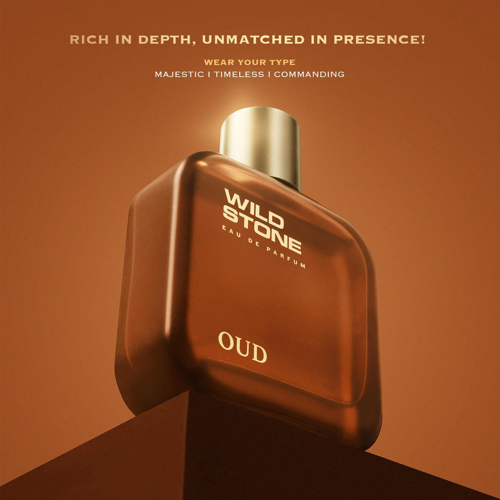 Wild Stone Oud Perfume for Men, 100ml | Luxury Eau De Parfum | Long-Lasting Oud Perfume | Premium Woody Oriental Perfume for Men | Best Gift for Him