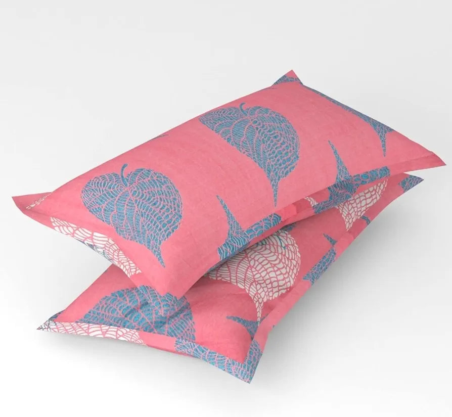 Starnstyle Polycotton 220 TC Floral Printed King Size Double Bedsheet with 2 Pillow Covers Oxford