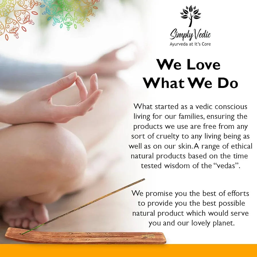 Simply Vedic Sandalwood Incense Sticks With Free Holder