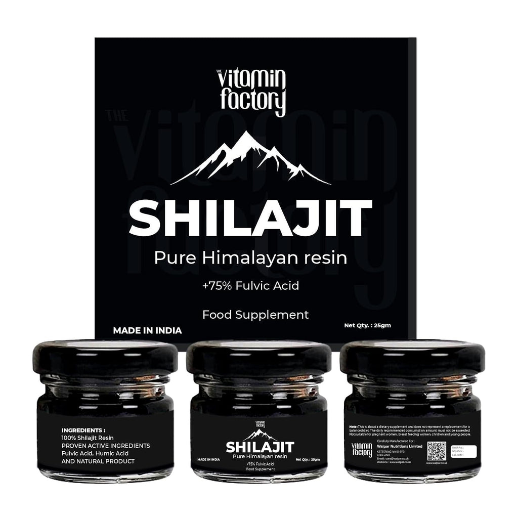 The Vitamin Factory Premium Himalayan Shilajit Resin +75% Fulvic Acid Natural Energy Booster 25g