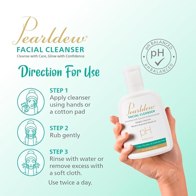 Pearldew Facial Cleanser All Skin Types, Paraben-free, pH Balanced - 125 Ml | Pack of 3
