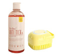 Pet Needs Bio Clean Anti Tick Dog Shampoo With Soft Silicone Shampoo Dispenser Brush | Moisturising and Gentle on Skin | 500 Ml