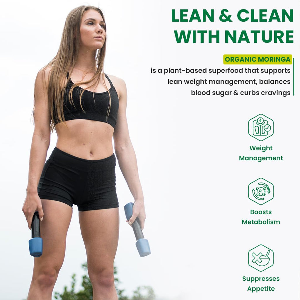 NATURYZ Organic Moringa Highest Strength 1200mg tablets | Supports Energy, Vitality, Detox, Metabolism & Immunity in Men & Women | Non-GMO, Vegan, Gluten-Free | USDA Organic Certified | Pesticides & Chemical Free â€“ 60 Veg tablets
