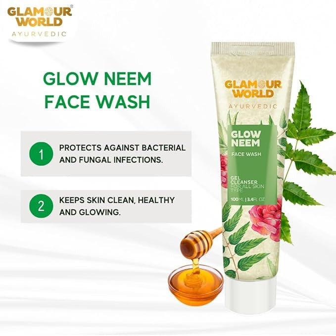 Glamour World Ayurvedic Glow Neem Face Wash - 100 ml