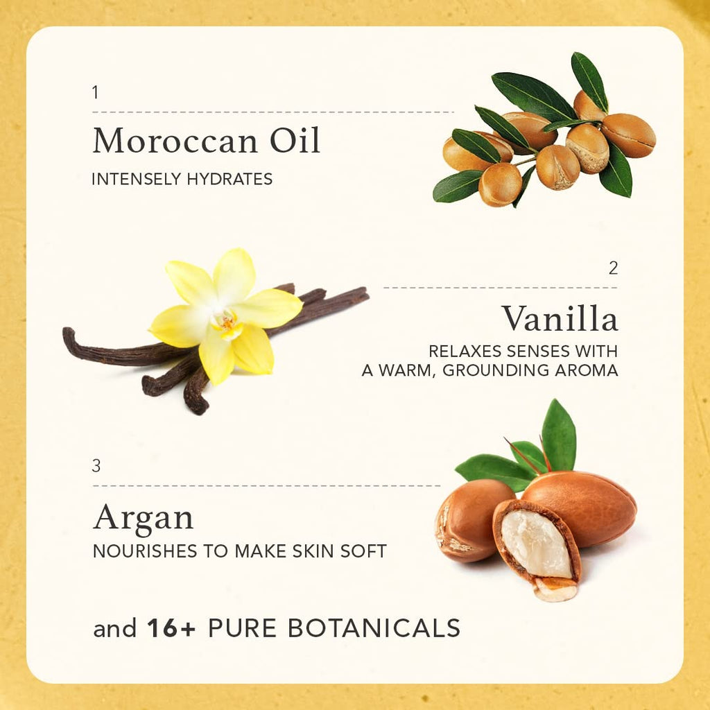 RAS Luxury Oils Nourish Hydrating & Purifying Body Wash,Sulphate Free,Moroccan Argan Oil & vanilla; Purifies & hydrates; Oil to foam body wash; For Men & Women; 200ml