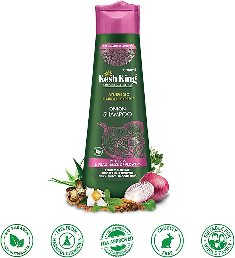 Kesh King Ayurvedic Onion Shampoo Reduces Hairfall & Boost Hair Growth