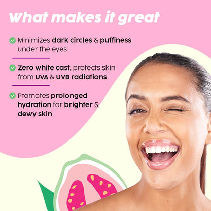 PLIX  Under-Eye Gel and SPF 50+ Guava Glow Sunscreen Combo