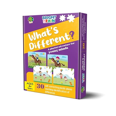 The Book Tree Bright Brain What's Different 30 Piece Jigsaw Puzzle for Preschoolers Educational Toy