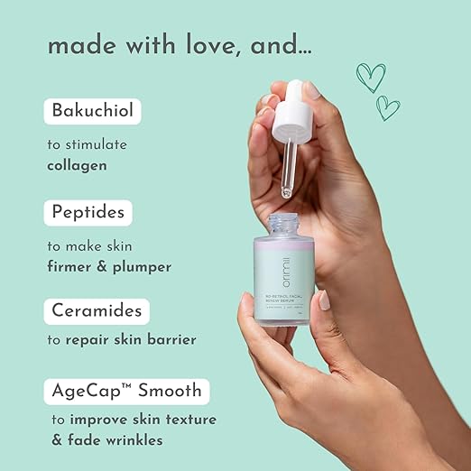 Orimii No Retinol Face Serum with 1% Bakuchiol Anti Ageing - 30 ml