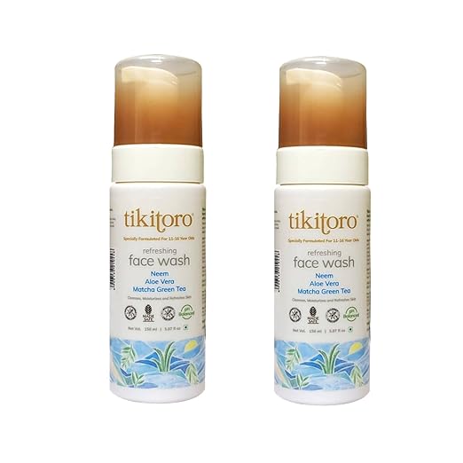 Tikitoro Teens Refreshing Face Wash Age: 11+ - 150 ml Each (Pack of 2)