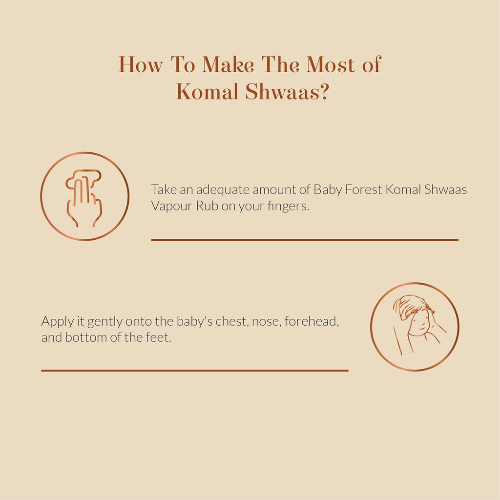 Baby Forest Komal Shwaas Baby Vapour Rub | Baby Rub for Cold & Cough | Natural Chest Rub for Kids | No Paraben | Derma Safe | Cruelty Free | 30gm