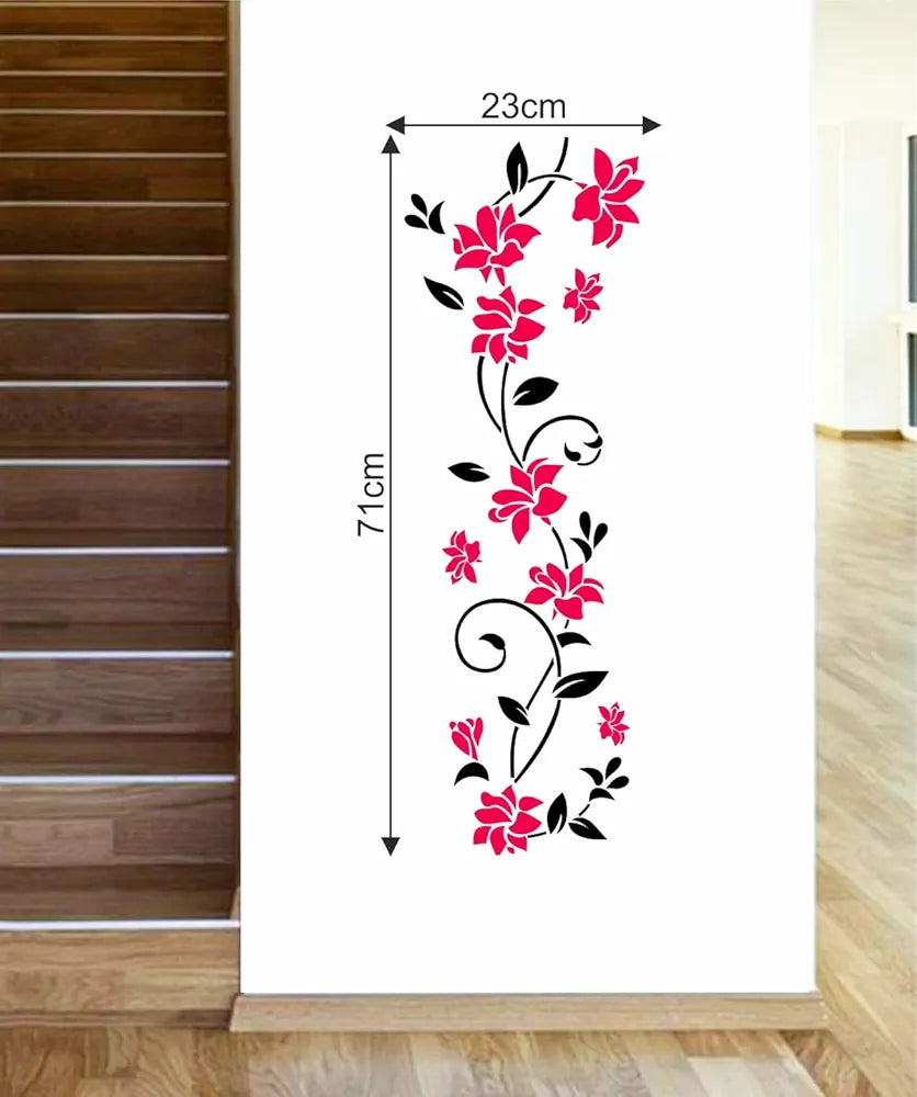 Decal O Decal Vinyl Floral Vine Art Wall Stickers Self Adhesive
