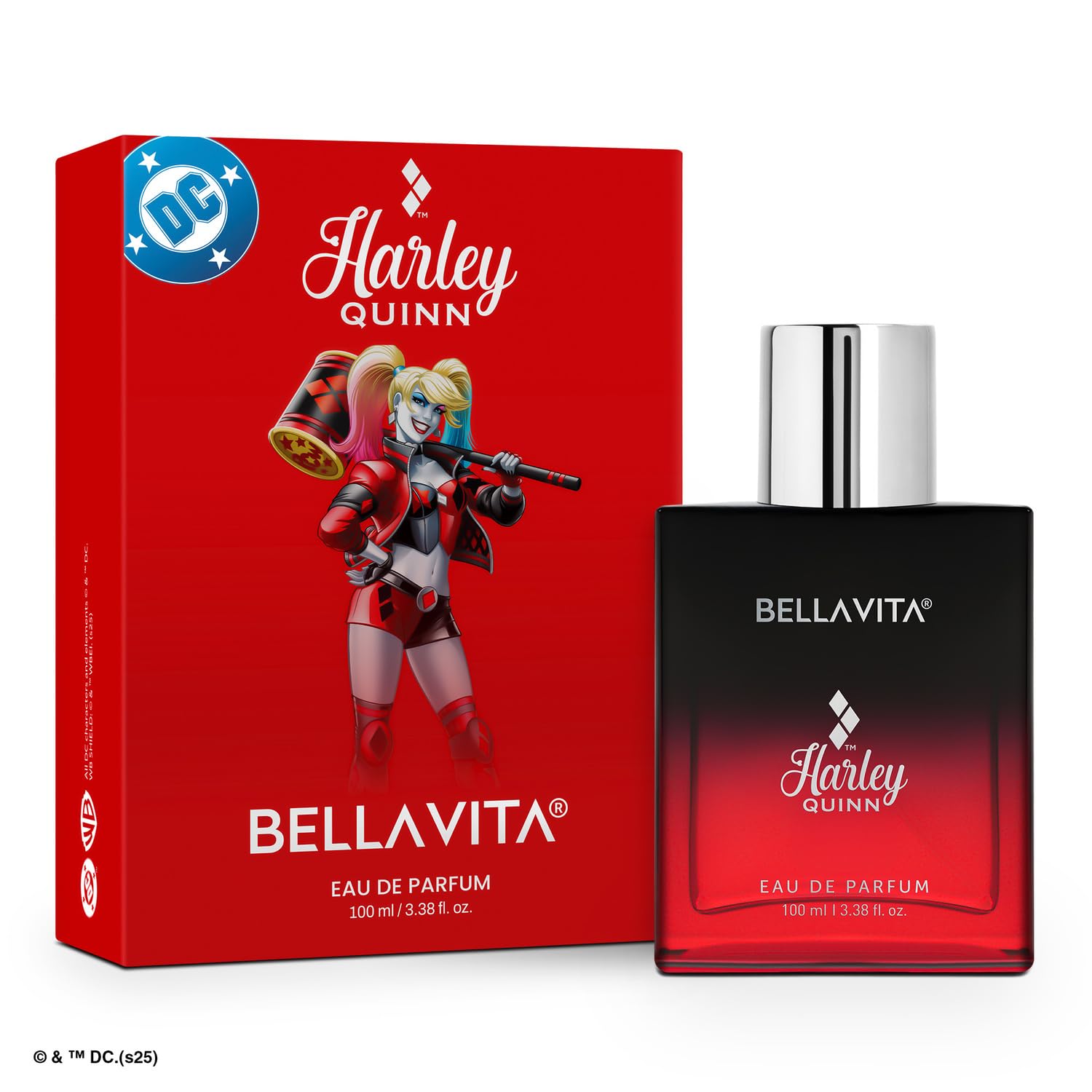 BELLAVITA HARLEY QUINN | Long Lasting EDP 100ml Perfume for Woman | Red Fruits, Jasmine and Patchouli | Premium Fragrance for Women