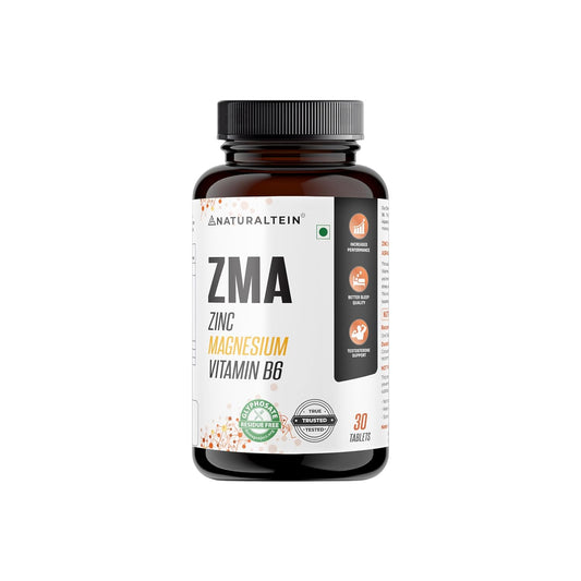 NATURALTEIN ZMA Tablets â€“ Zinc Magnesium Vitamin B6 Supplement | 30 Veg Tablets | Sports Recovery & Daily Performance | Muscle Strength, Better Sleep & Faster Recovery