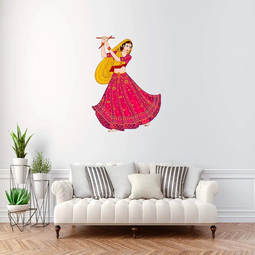 Rangoli Vinyl Wall Sticker Self-Adhesive Wall Decor Parent 5 Design-3
