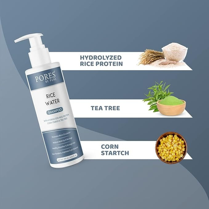 Pores Be Pure Rice Water Shampoo - 250 ml