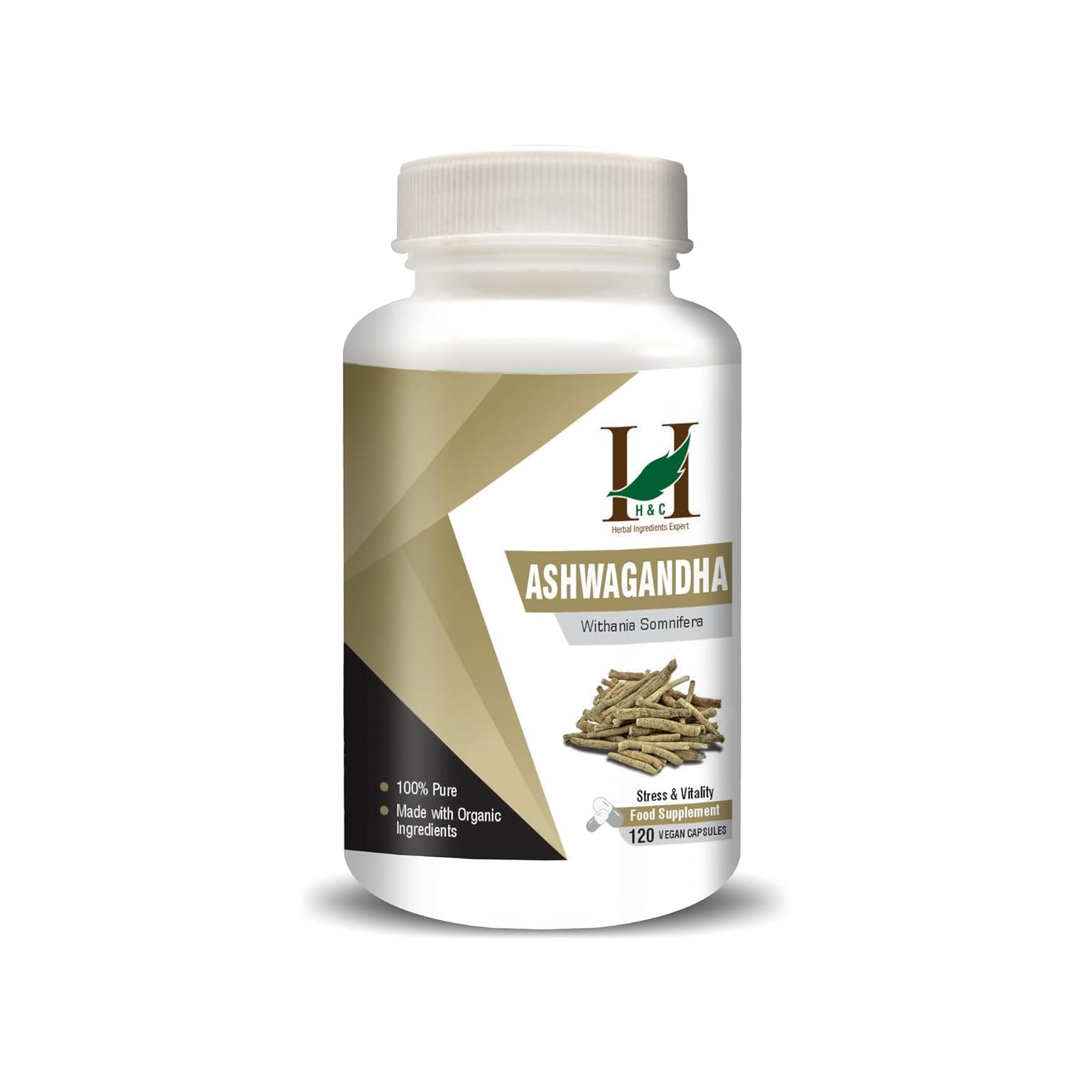 H&C Herbal Ashwagandha 450mg Capsules - 120 Caps