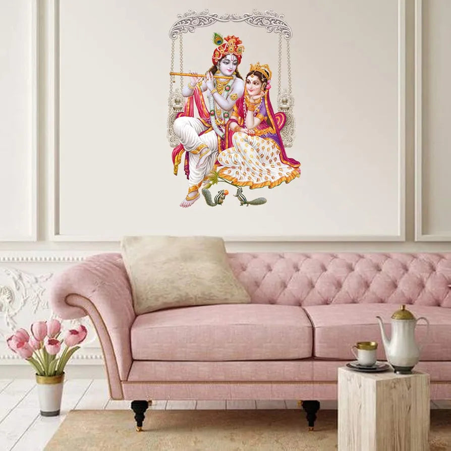 Rangoli White Glossy Vinyl Wall Sticker Premium Self-Adhesive Waterproof Parent-14 Design-19