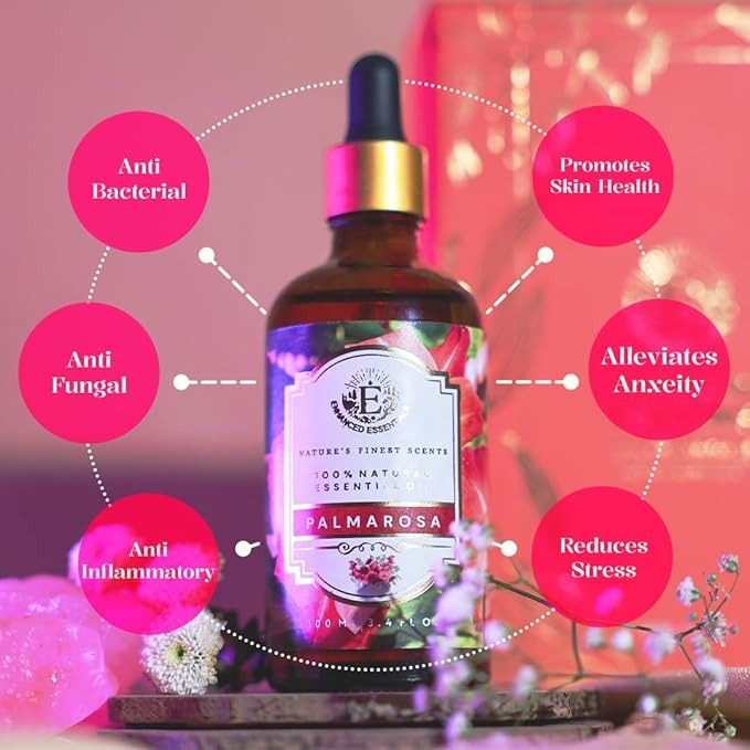 Enhanced Essentials Luxurious Palmarosa Essential Oil - 100 ml