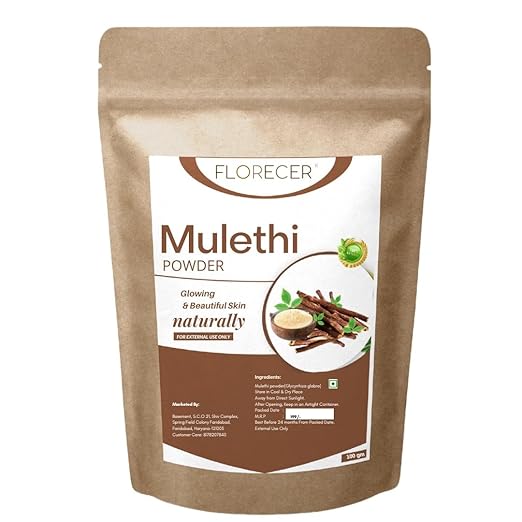 Florecer Mulethi Powder For Face Hair - 100 gms