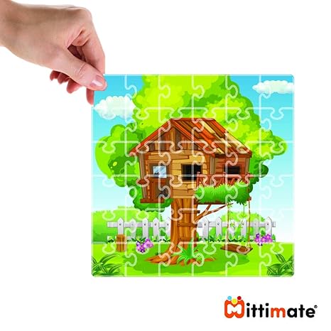 Mittimate Tree House Jigsaw Puzzle Game for Kids Age 4 to 6 Old 36 Pieces Puzzle Toy