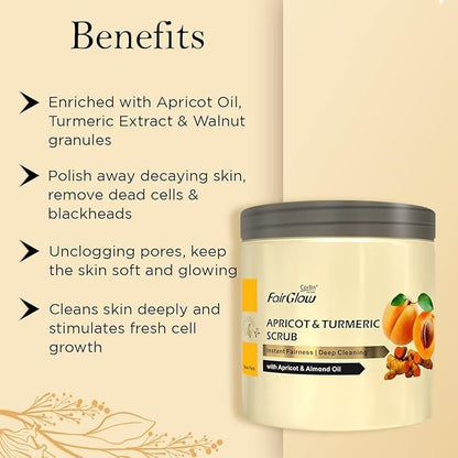 Corlin Fairglow Apricot & Turmeric Scrub - 800 gms