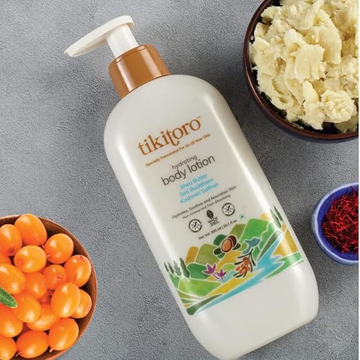 Tikitoro Teens Hydrating Body Lotion Age: 11+ Years - 300 ml Each (Pack of 2)