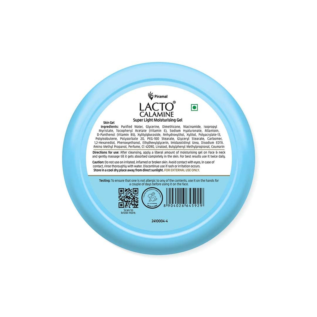 Lacto Calamine Super Light Moisturizer for Face | 150g | Moisturiser for Oily Skin with Niacinamide, Hyaluronic Acid | Face Moisturizer with 300% Instant Hydration, 90% Stronger Moisture Barrier